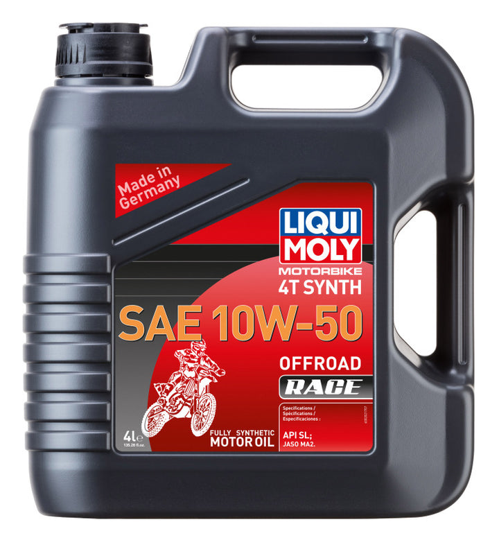 LIQUI MOLY Motorbike 4T Synthetic Oil 4L SAE 10W50 - Offroad Race - OneFastShop