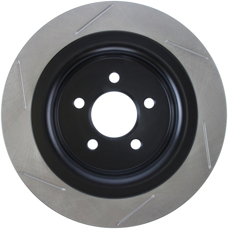 StopTech Left Rear Slotted Brake Rotor for 2015 Ford Mustang GT with Brembo Brakes - OneFastShop