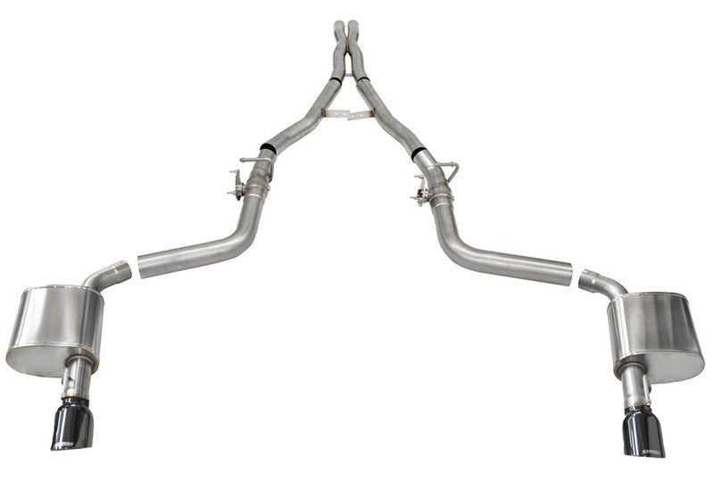 CORSA Performance 2.75in Valved Catback DRE Exhaust for 2015-2023 Dodge Charger SRT Hellcat Redeye with Single 4.5in Black PVD Tips