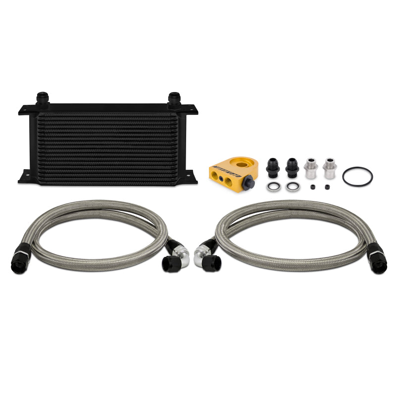 Mishimoto Universal 19-Row Thermostatic Oil Cooler Kit - Black for Ford Mustang GT/GT Premium/Bullitt/Mach 1 2018-2021, 2019-2020, 2021