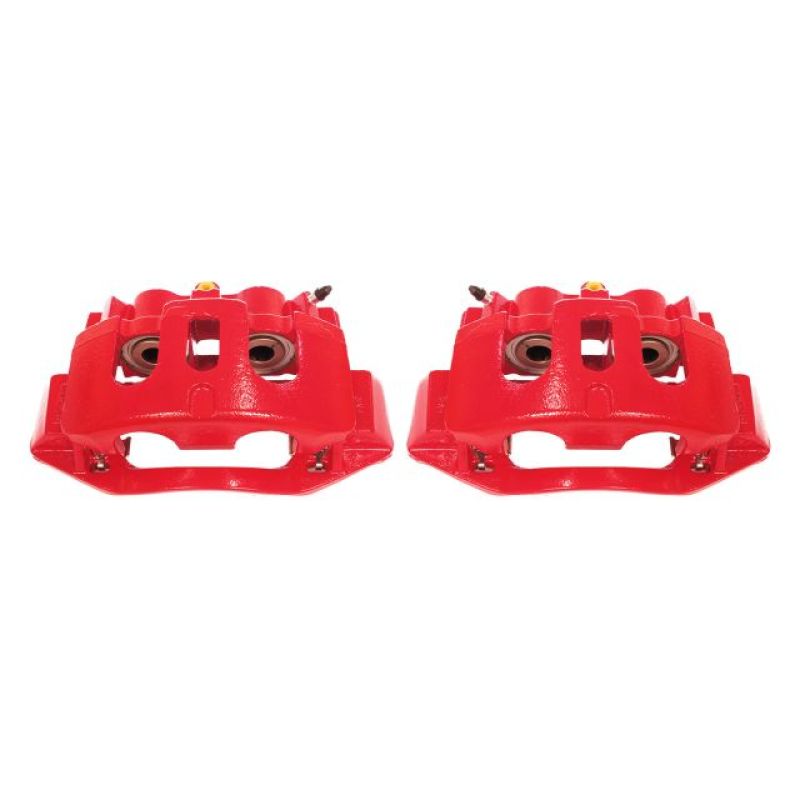 PowerStop Rear Red Calipers with Brackets Pair for 11-19 Chevrolet Silverado 2500 HD - OneFastShop