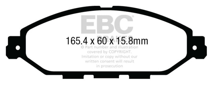 EBC 12-13 Infiniti JX35 3.5 Yellowstuff Front Brake Pads