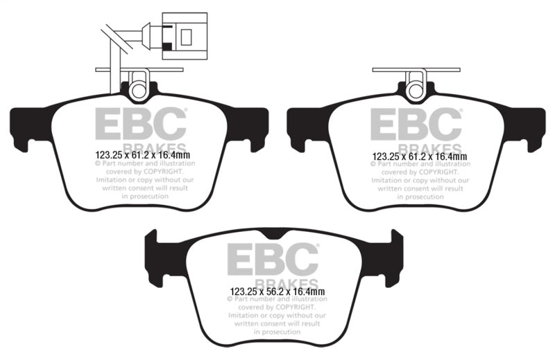 EBC Redstuff Rear Brake Pads for 2018 Audi TT Quattro