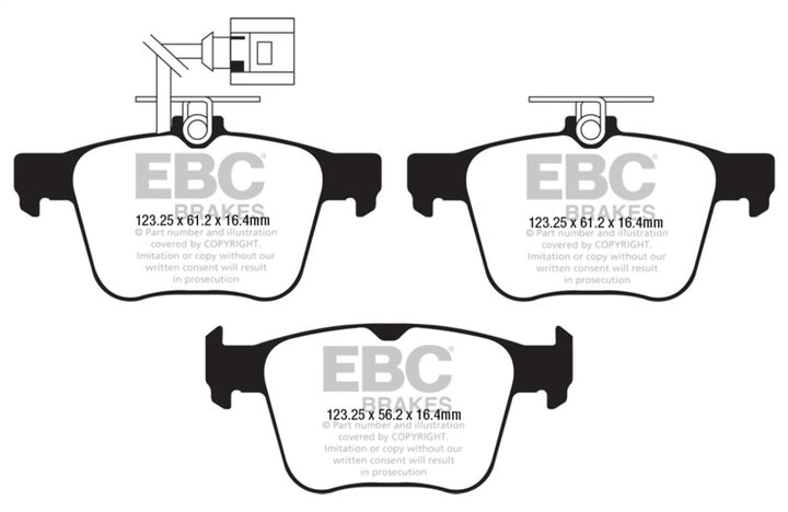EBC Redstuff Rear Brake Pads for 2018 Audi TT Quattro