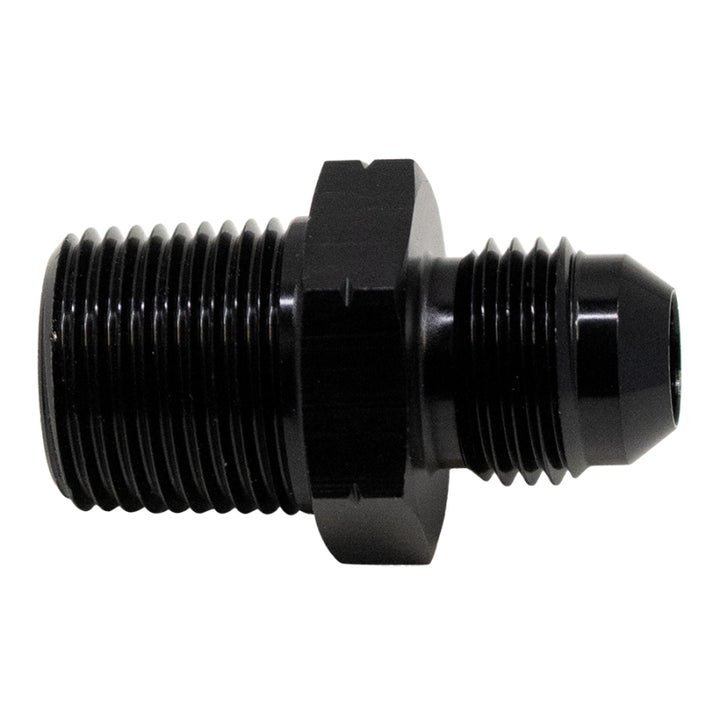 DeatschWerks 6AN Male Flare to 3/8 Inch Male NPT Adapter - Anodized Matte Black