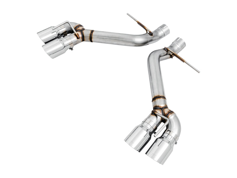 AWE Track Edition Axle-Back Exhaust - Chevrolet Camaro 2016-2024 - Quad Chrome Silver Tips