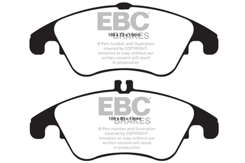 EBC Yellowstuff Front Brake Pads for 2012-2015 Mercedes-Benz C250 Coupe 1.8 Turbo Sport Edition
