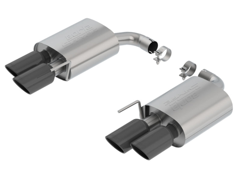Borla S-Type 2.5in Exhaust Rear Section - Black Chrome for 18-19 Ford Mustang GT