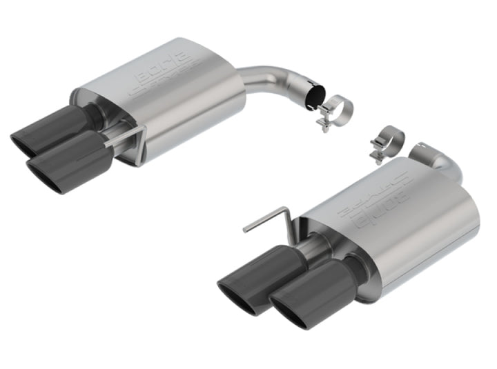 Borla S-Type 2.5in Exhaust Rear Section - Black Chrome for 18-19 Ford Mustang GT