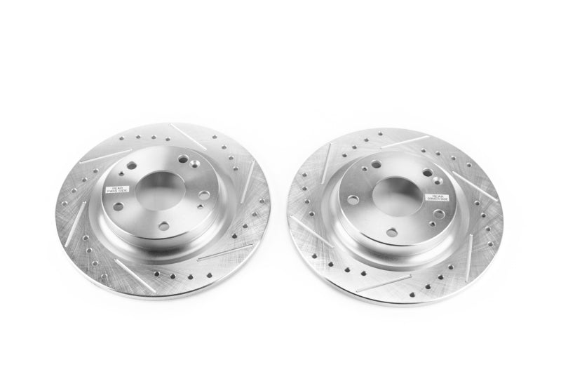 PowerStop Rear Drilled & Slotted Evolution Rotors Pair for 2017-2020 Honda Civic Si