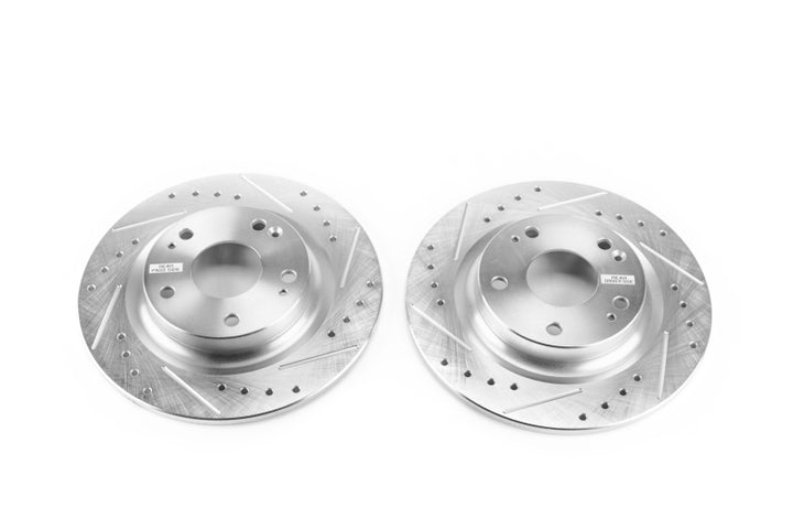 PowerStop Rear Drilled & Slotted Evolution Rotors Pair for 2017-2020 Honda Civic Si