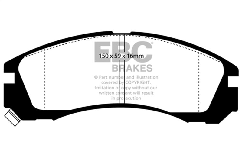 EBC Yellowstuff Rear Brake Pads - Mitsubishi Lancer, Galant, Eclipse 1991-2021