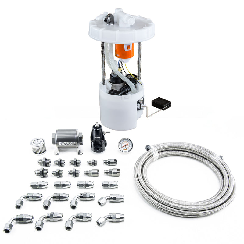 DeatschWerks DW400 Pump Module & Return Kit with PTFE Fuel Lines for 06-11 Honda Civic Si K20