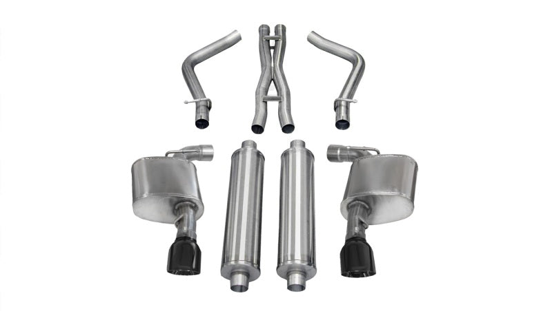 Corsa 2012-2014 Dodge Charger SRT-8 6.4L V8 Black Xtreme Cat-Back Exhaust - OneFastShop
