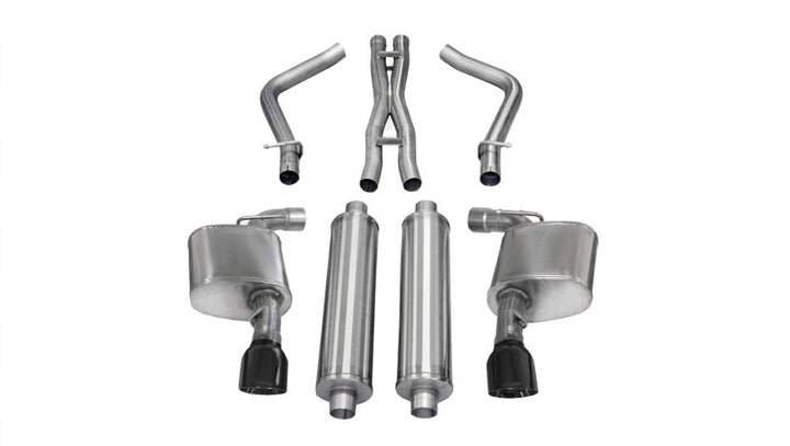 Corsa 2012-2014 Dodge Charger SRT-8 6.4L V8 Black Xtreme Cat-Back Exhaust - OneFastShop