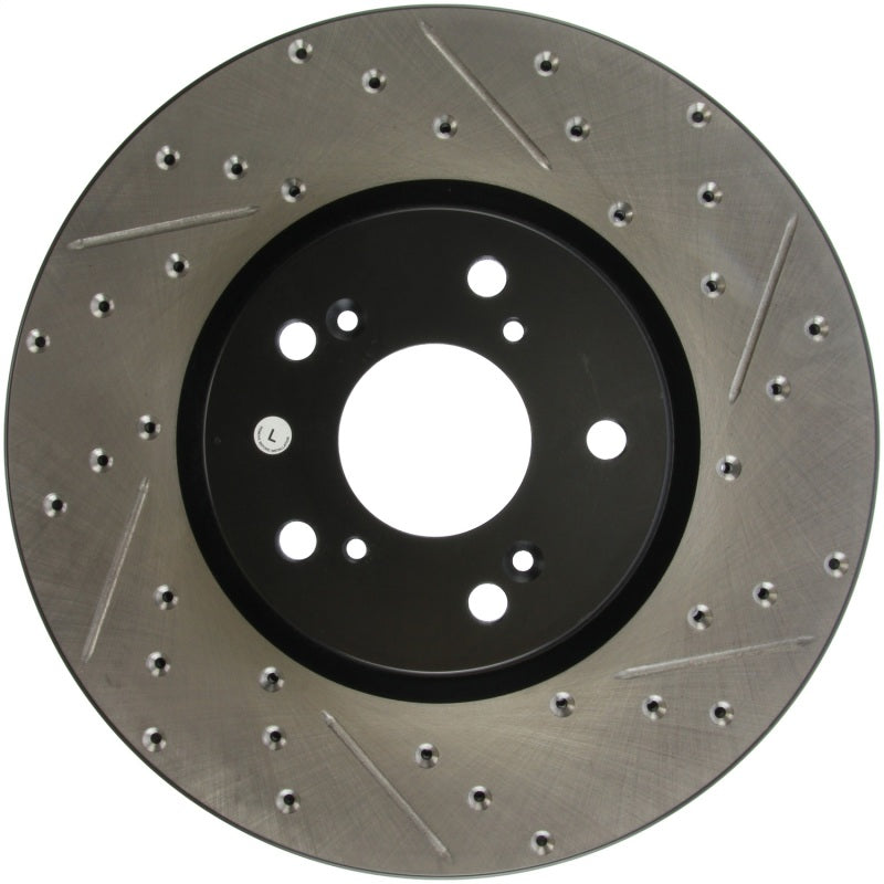 Stoptech SportStop Slotted Drilled Left Front Rotor for 04-08 Acura TL Brembo Caliper - OneFastShop