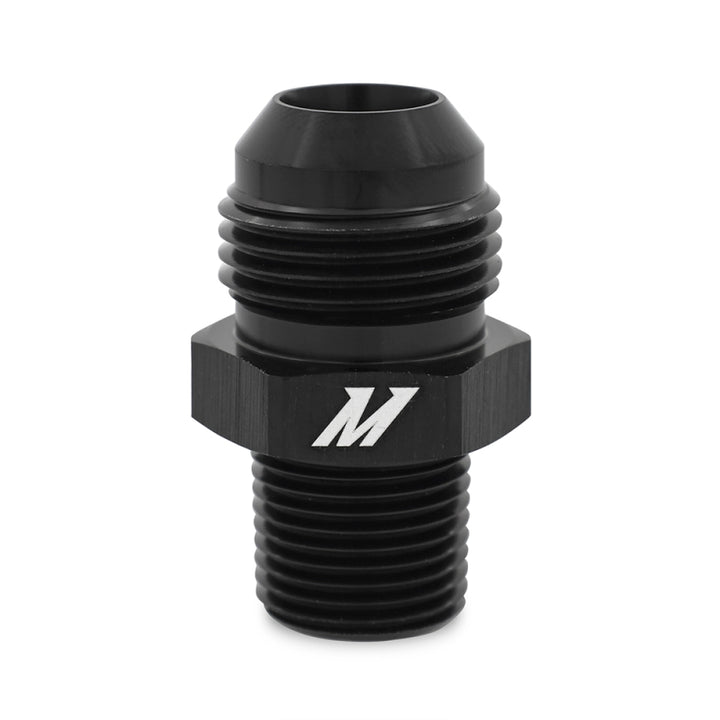 Mishimoto Aluminum AN8 To 1/4 NPT Adapter Fitting Black - OneFastShop