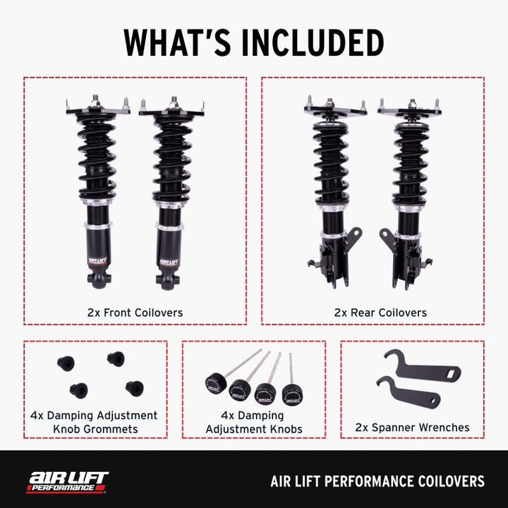 Air Lift Performance 14-24 Infiniti Q50 With Ball Lower Mount Coilover Kit