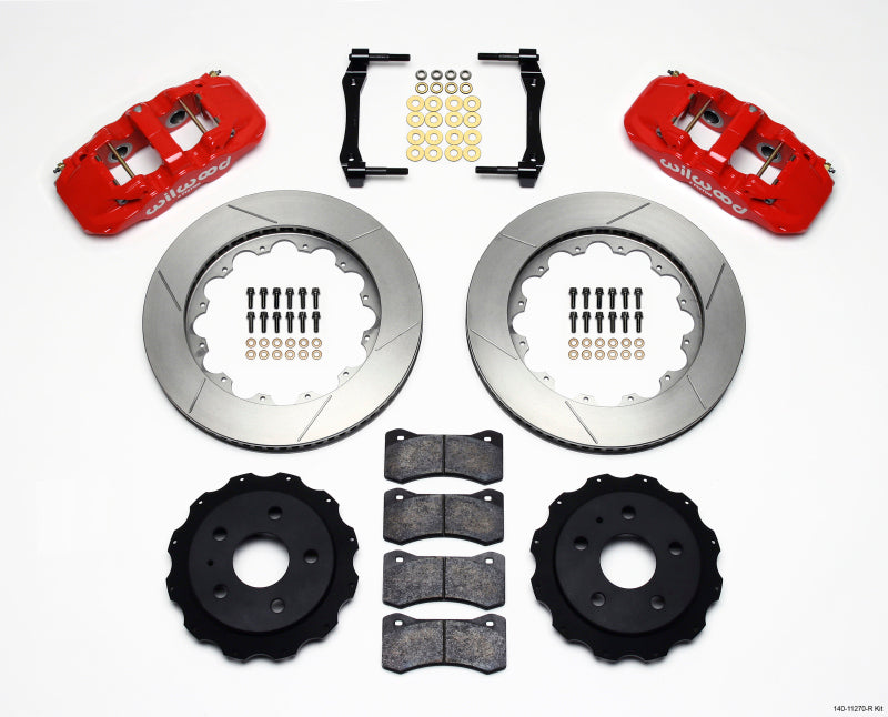 Wilwood AERO4 Rear Kit 14.25in Red 2010-2015 Chevrolet Camaro LS LT SS Z/28 ZL1 - OneFastShop