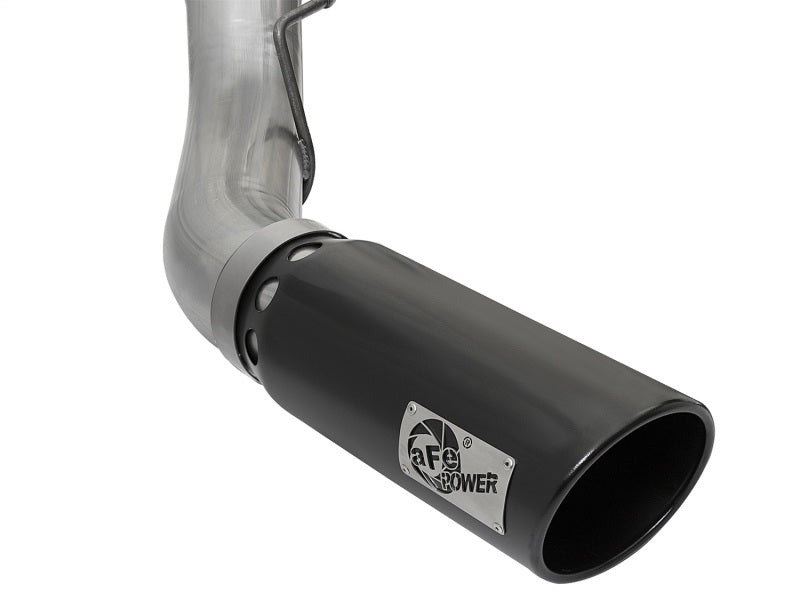 Afe Large Bore-HD Exhaust System 5in DPF Back 409 SS Black Tip - 2017 Ford Diesel Trucks V8 6.7L(td)