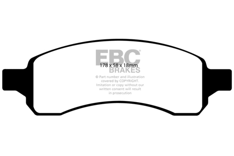 EBC Yellowstuff Front Brake Pads 07+ Buick Enclave 3.6 - OneFastShop