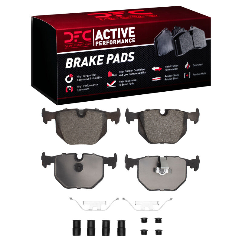 DFC Active Performance Rear Brake Pads with Hardware - BMW M3 / 330i 2001-2006
