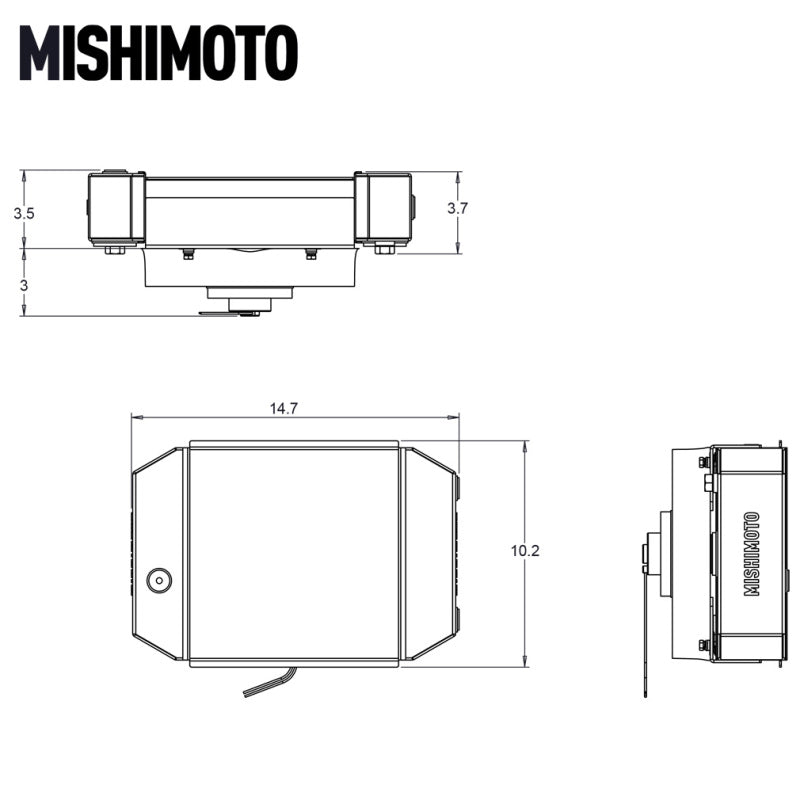 Mishimoto Universal Aluminum Radiator - Natural Drag Race Performance