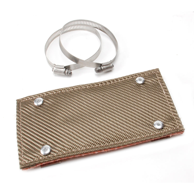 DEI Titanium Pipe Shield 4in x 8in w/ Stainless Steel Clamps - Universal