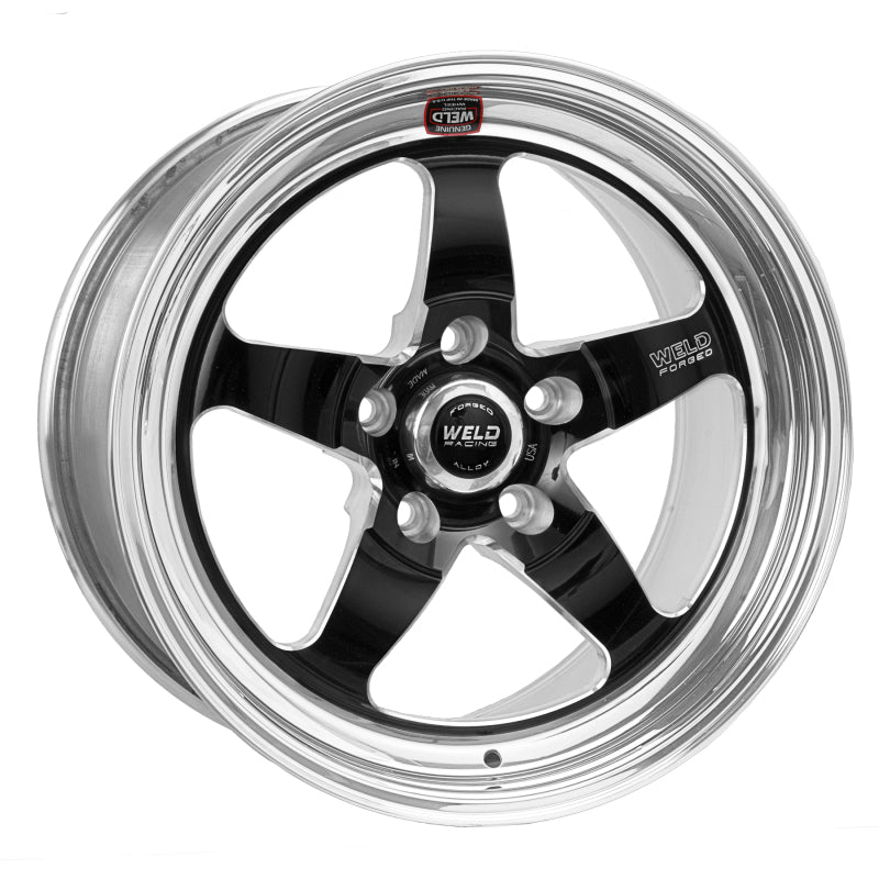 Weld S71 18x10 / 5x4.75 BP / 7.1 Inch BS Black Wheel (High Pad) - Non-Beadlock