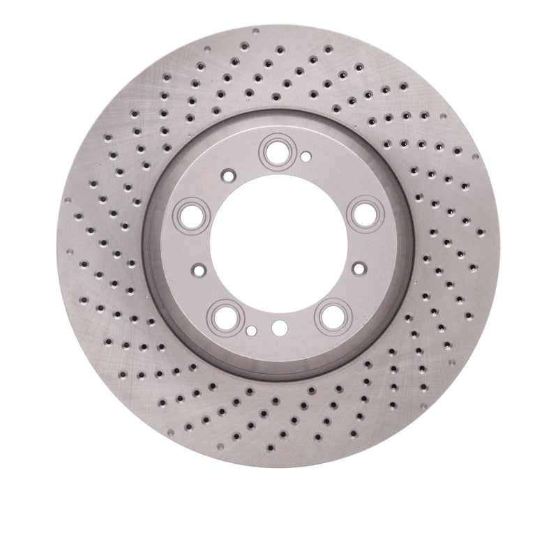 DynamicFriction Drilled Brake Rotor, Left Rear - Porsche 911 (1999-2024)