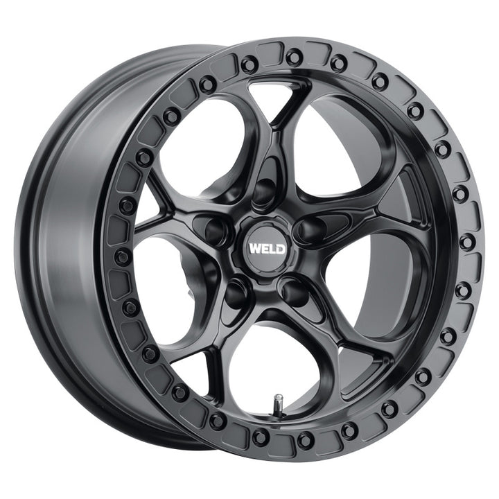Weld Off-Road W901 Wheel 17x10 – Beadlock5 5X127 for ET-25 BS4.50 Satin Black Black Ring 71.5 (901)