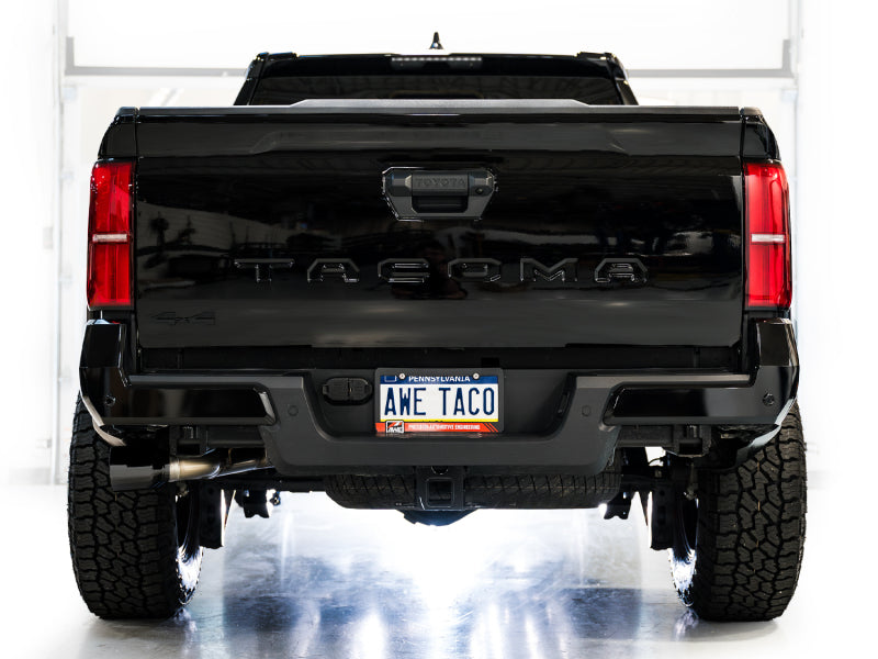 AWE Tuning Exhaust System with Dual Diamond Black Tips for 4th Gen Toyota Tacoma - OneFastShop