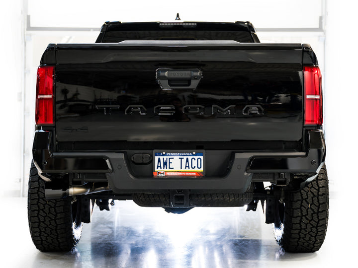 AWE Tuning Exhaust System with Dual Diamond Black Tips for 4th Gen Toyota Tacoma - OneFastShop