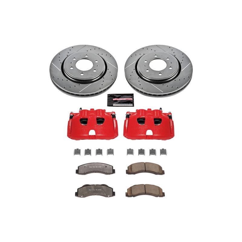 Power Stop 10-21 Lincoln Navigator Front Z36 Truck and Tow Kit with Cals