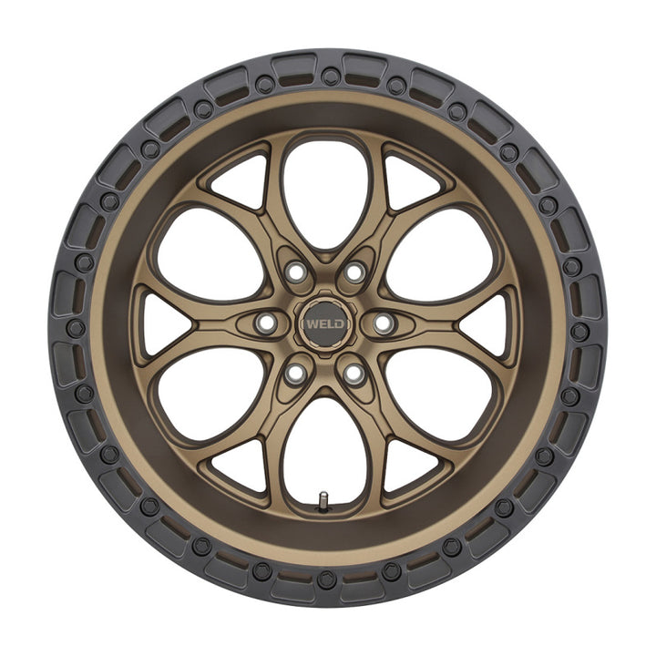 Weld Off-Road W106 Ledge Wheel 20X9 6X139.7 ET00 BS5.00 Satin Bronze Black Ring (106.1)
