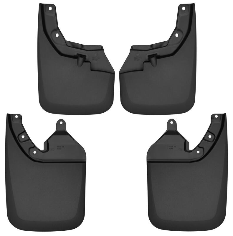 Husky Liners Front and Rear Mud Guards for 16-22 Toyota Tacoma with OE Fender Flares Black - OneFastShop
