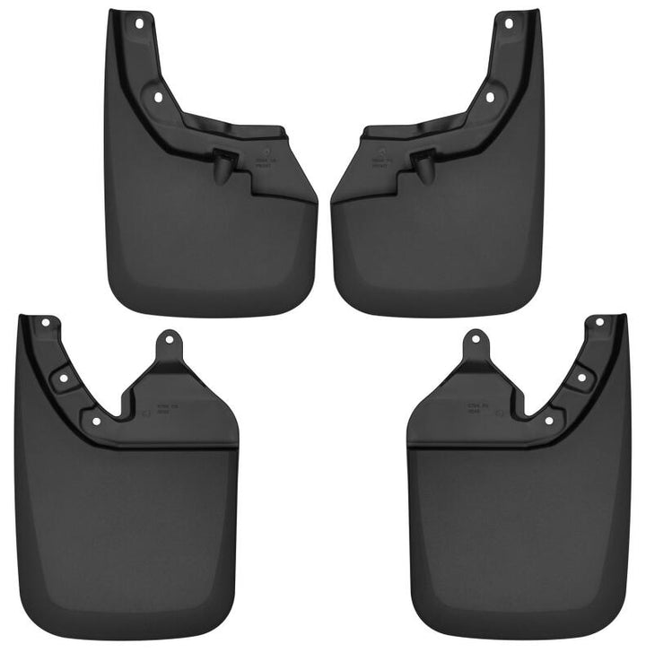 Husky Liners Front and Rear Mud Guards for 16-22 Toyota Tacoma with OE Fender Flares Black - OneFastShop