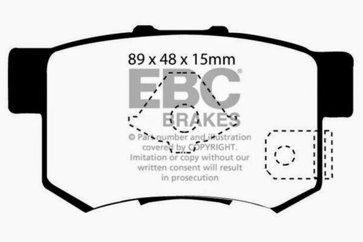 EBC 10-12 Acura RDX 2.3 Turbo Redstuff Rear Brake Pads