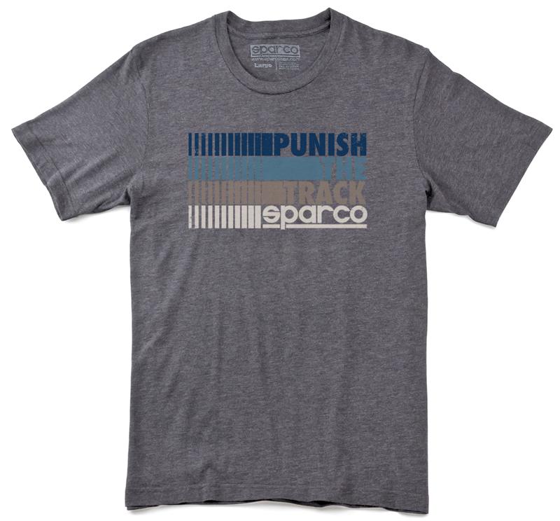 Sparco T-Shirt Punish Charcoal Large Size Racing Apparel