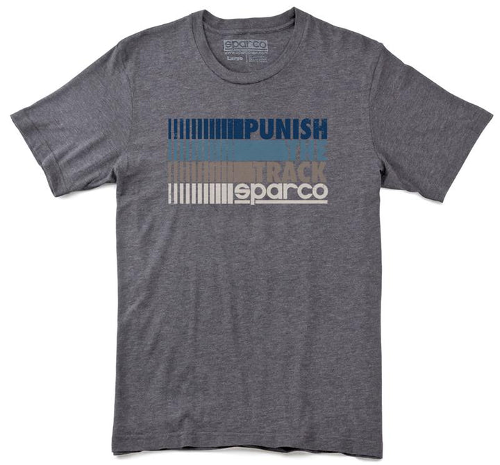 Sparco T-Shirt Punish Gray Medium Casual Racing Tee - OneFastShop