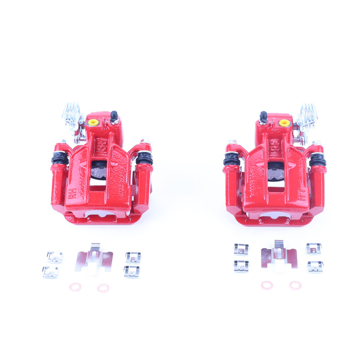 PowerStop Rear Red Calipers with Brackets Pair for 94-01 Ford Mustang - OneFastShop