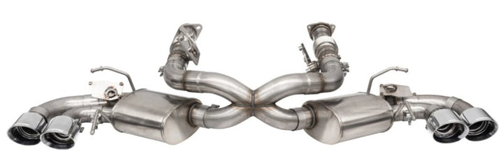 CORSA Performance Corsa 2020-24 Corvette C8 3in Valved Cat-Back 4.5in Polished Quad Tips Fits Factory Exhaust AFM 2020-2023 Chevrolet Corvette Stingray