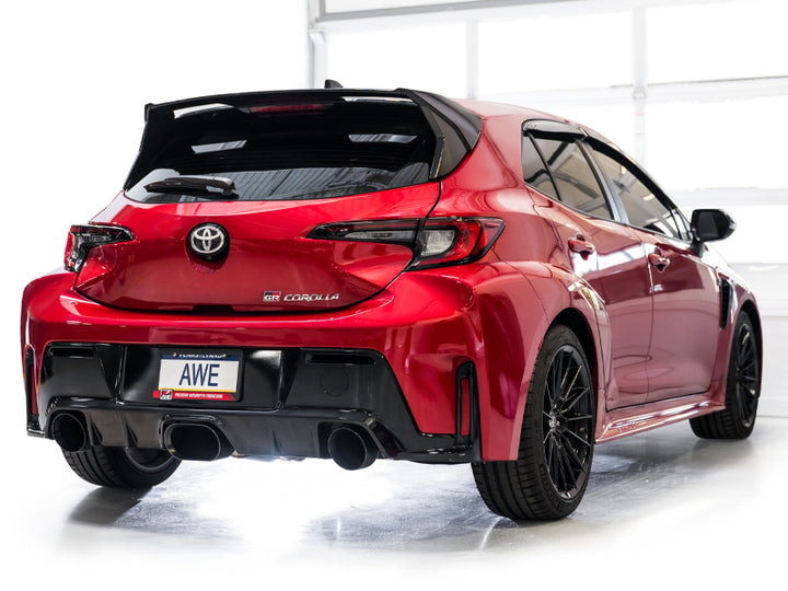 AWE Tuning Touring Edition Exhaust - 3" T304L Stainless Steel - Diamond Black Tips, for 2023+ Toyota GR Corolla