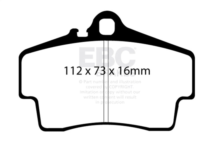EBC Yellowstuff Rear Brake Pads for 98-05 Porsche 911 (996) Cast Iron Rotor 3.4 Carrera 2 - OneFastShop