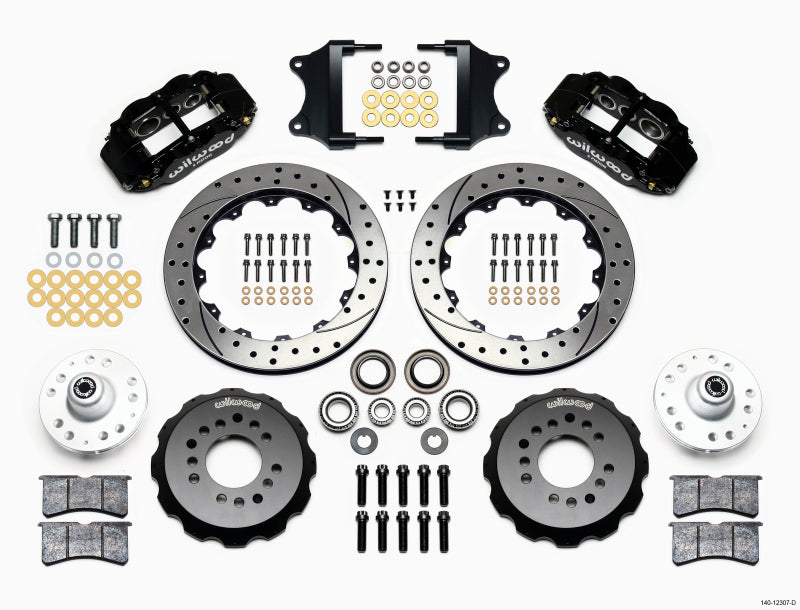 Wilwood Narrow Superlite 6R Front Hub Kit 12.88in for 1955-1957 Chevrolet Bel Air