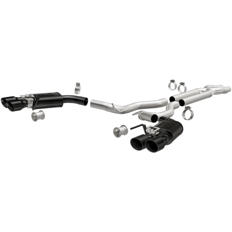 Magnaflow Cat-Back Exhaust 2018 Ford Mustang GT 5.0L Competition Dual Exit Black 4in Tips - OneFastShop