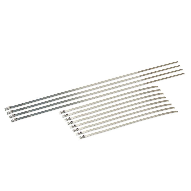 DEI Stainless Steel Positive Locking Ties - 8in (x8) & 14in (x4)