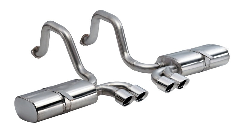 Corsa Polished Sport Axle-Back Exhaust for Chevrolet Corvette C5 Z06 5.7L V8 - 1997-2004