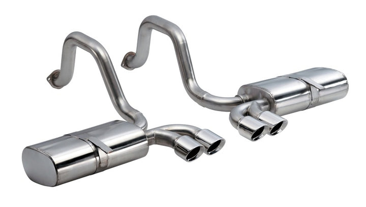 Corsa Polished Sport Axle-Back Exhaust for Chevrolet Corvette C5 Z06 5.7L V8 - 1997-2004