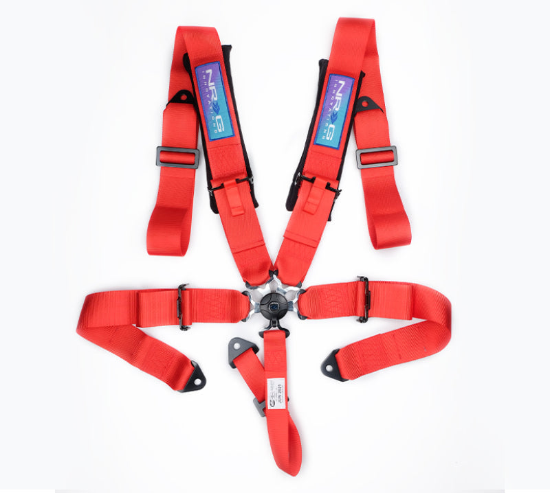 NRG 5-Point Cam-Lock Racing Harness - SFI 16.1, 3 in - Red